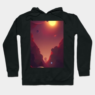 CUTE ALIEN SUNSET ON PLANET TAG Hoodie